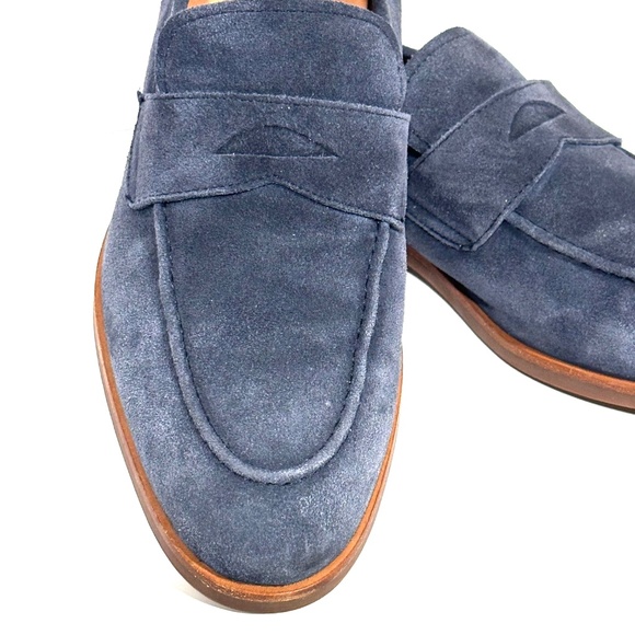 Warfield & Grand Classic Men’s Suede Loafers Size 8.5 Color Blue Gray - Picture 2 of 9